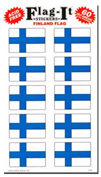 Finland - Country Flag Sticker (60 Pack)