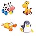 4pcs/Lot Wind Up Toy Wind-Up Animal for Baby, Toddler and Kid (Cow + Giraffe + Lobster + Penguin)