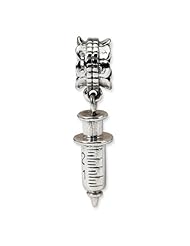 Sterling Silver Reflections Syringe Dangle Bead