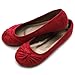 Ollio Women's Ballet shoe Low Heel Comfort Faux Suede Multi Color Flat
