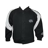 Boys NBA San Antonio Spurs Button Down Sweatshirt Jacket - Black & White (Size: 24M)