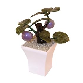 Battery-Operated Real Stone Plant with Light by CMI