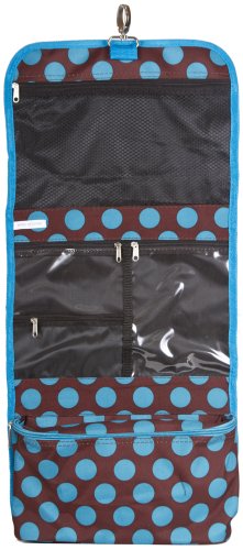 J Garden Polka Dot Print Collection Hanging Toiletry Bag