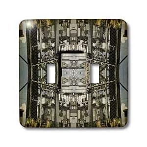 Jos Fauxtographee Abstract - Electrical Panel Outside mirrored and given detail and depth - Light Switch Covers - double toggle switch