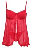 Torrid Plus Size Red Ruched Flyaway Baby Doll