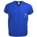 NCAA Kansas Jayhawks Royal Blue Scrub Top (Medium)