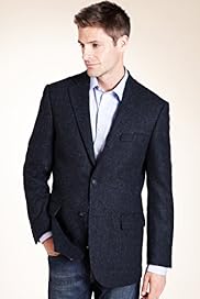 Pure Wool 2 Button Check Worsted Jacket