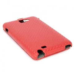 Carbon Fiber Tasche f�r Samsung Galaxy Note N7000 i9220 - rot / red
