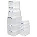 Really Useful Storage Box Plastic Lightweight Robust Stackable 12 Litre W240xL410xH145 Clear Ref 12C