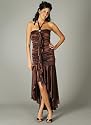Ruched Ruffle Hi-Lo Formal for Bridesmaid Formal Prom