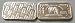 1 Gram .999 FINE PURE Silver Bar Rhino LOT of 5