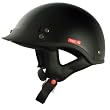 VCAN Solid Black Cruiser Half Helmet