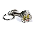 Chevrolet Chevy Silver Bowtie Logo Piston Keychain