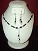 Sterling Silver Swarovski Crystal & Onyx Necklace & Matching Earrings