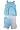 BT Kids Spring/Summer Girls Teal Floral Embroidered Capri Pant Set- 3-6 Months