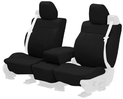 CalTrend Rear Row 60/40 Split Bench Custom Fit Seat Cover for Select Chevrolet Equinox/Pontiac Torrent Models - DuraPlus (Black) On Sale