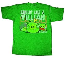 Angry Birds Chillin' Like a Villain Men's Slim Fit T-Shirt