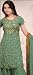 Deep Green Faux Crepe Party Wear Kameez Unstitched Dress Material with Churidar