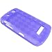 RIM BlackBerry Storm 2 9550 Verizon Crystal Silicone Skin Case Transparent Purple Check Pattern Design