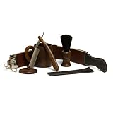 Wood Shaving Set with Leather Strop