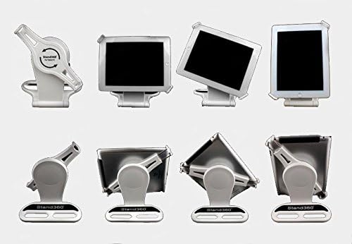 Tablet Stand For iPad, Samsung Galaxy Tablet, Kindle/Fire &amp; Any 7'' To 10'' Device By Casa Chill - 3600 Rotation - Portable, Compact, Foldable, Adjustable Design - Non Slip Rubber Feet - White Color