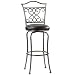 Hillsdale Wayland 24-Inch Swivel Counter Stool, Pewter with Black Vinyl