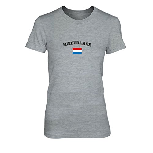 Oranje Niederlage – Damen T-Shirt, Größe: L, Farbe: grau meliert