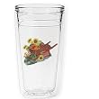 A Sunflower Garden 12 oz Slimline Insulated Beverage Tumbler, Clear