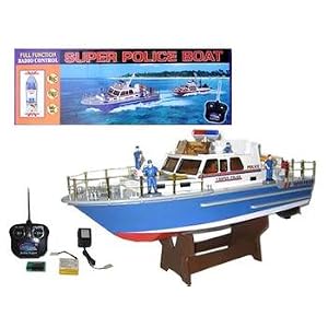 RC Police Boat - Super Fast - Radio Remote Control Police Boat - 1:10 Scale - by