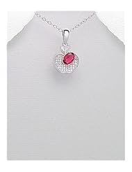 Fruit CZ Pendant Necklace In 92.5 Sterling Silver