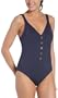 Anne Cole Women's The Cape Front Button One Piece Swimsuit