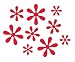 Red Flower Bicycle Reflector Reflective Sticker Decal