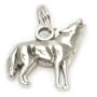 Sterling Silver Howling Wolf Charm