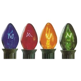 1000 C7 Commercial Grade Replacement Christmas Light Bulbs - Transparent Multi by Bethlehem Lighting