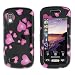 Black with Pink Falling Heart Snap on Hard Skin Faceplate Case for Samsung Solstice A...