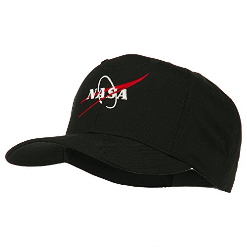 NASA Logo Embroidered Cotton Twill Cap - Black
