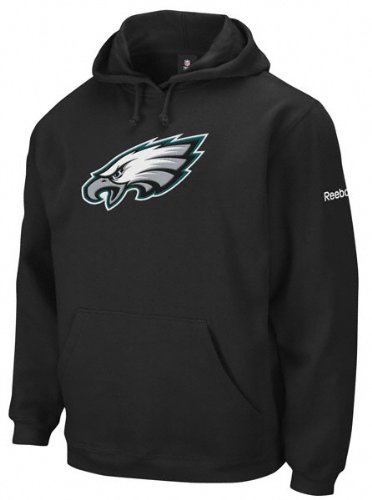 NFL Men's Philadelphia Eagles Black End Zone Playbook Hood (Black, X-Large)