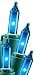 Philips Energy Saving 100 Blue Mini String Lights with Green Wire