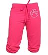 Rhinestone Paw Print Warmup-pants Pink Capri Juniors & Youth