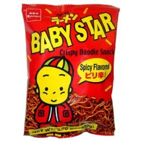 Baby Star - Crispy Noodle Snack (Spicy Flavor) 3.7 Oz. by Oyatsu Company