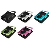 Apple iPod Nano 3rd Gen Generation 3 4GB 8GB Premium Aluminium Metal Hard Case Cover Protector w/ Screen Protector and Neck Strap - (Red, Pink, Silver, Blue, Black, Gold 6 Color Options)