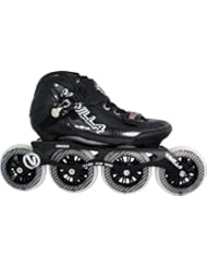Sports: Black Vanilla Carbon Inline Speed Skates Men / Boys Size 1-26 - Skate Out Loud
