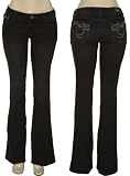 REWASH Stretch Bootcut Vintage Rinse Jeans [J7217CGT] - Black
