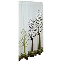 Jovi Home 72-Inch by 72 Woodland Curtain, Green