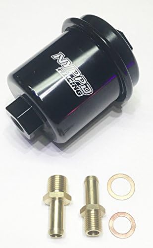 NYPPD Racing High Flow Fuel Filter Integra Honda Civic Prelude CRV Del Sol Black