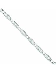 Genuine .925 Sterling Silver Pave Cz Bracelet 15.3 Grams . 100% Satisfaction Guaranteed.