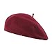 WITHMOONS Wool Beret Hat Warm Winter French Style KR9538 (Red)