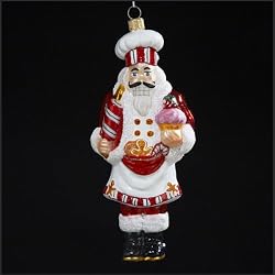 Nutcracker Pastry Chef Gingerbread Kisses Polonaise Christmas Ornament 6.5"