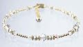 April Diamond 14kt Gold Filled Beaded Swarovski Crystal Anklets - Adjustable Ankle Bracelets