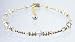 April Diamond Birthstone Crystal Beaded Anklets: Swarovski Crystal Birthstone Jewelry. Adjustable 14K Gold Filled Ankle Bracelets